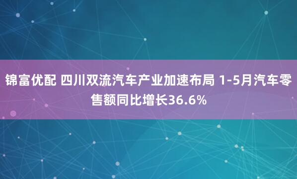 锦富优配 四川双流汽车产业加速布局 1-5月汽车零售额同比增长36.6%